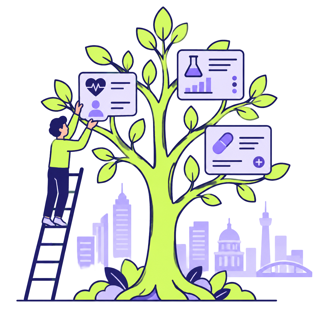 Health records growing on a tree
